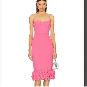 Revolve NBD Roja midi dress in hot pink size XS